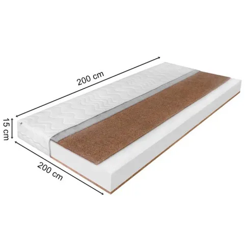 wymiary materaca 200x200 Senza