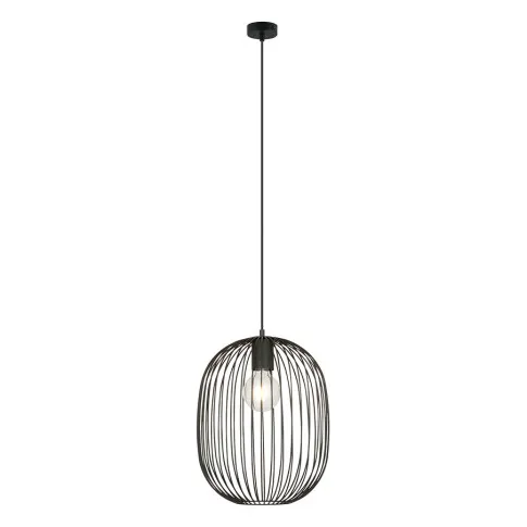 Czarna metalowa lampa wisząca D125-Inez