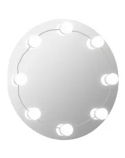 Okrągłe srebrne lustro z podświetleniem LED 30cm - Lolita 3X