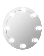 Nowoczesne okrągłe lustro do toaletki LED 60 cm - Lolita 6X w sklepie Edinos.pl