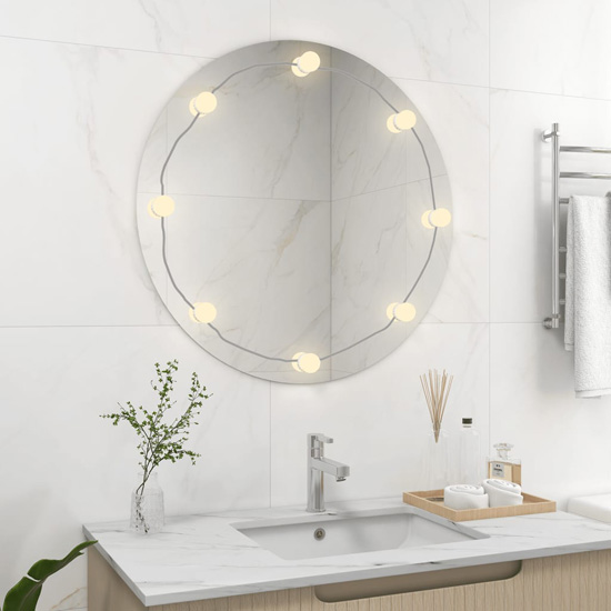 Ścienne lustro LED 80 cm Corina 8X