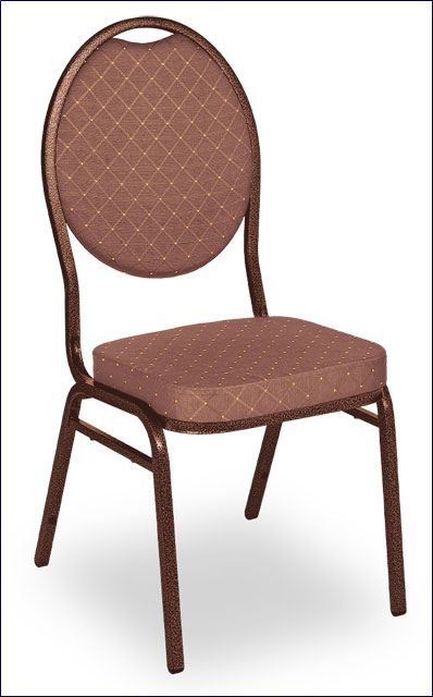 Brąrozwe eleganckie sztaplowane krzesło Guan 4X