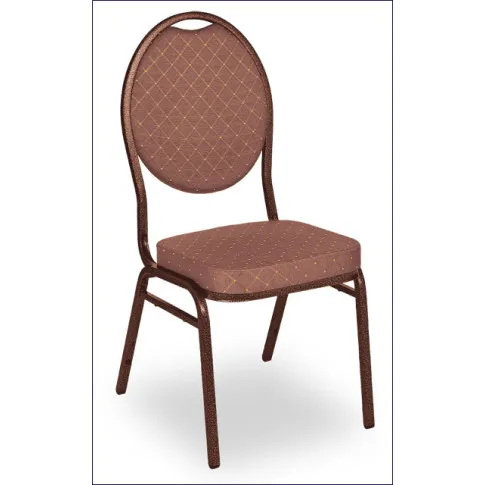Krzesło bankietowe tapicerowane Pogos 4X brąz