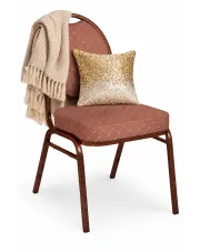 Brązowe krzesło do sali bankietowej - Guan 4X w sklepie Edinos.pl