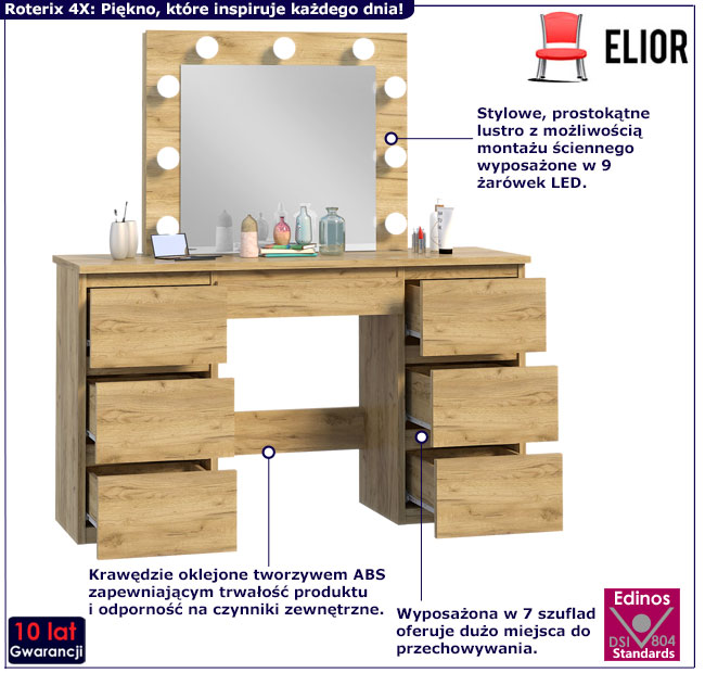 Toaletka Bellano 4X dąb craft