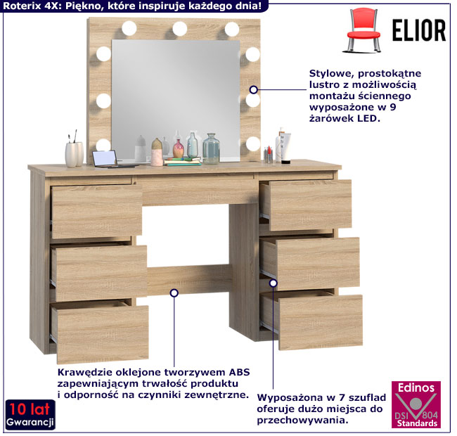 Toaletka Bellano 4X dąb sonoma