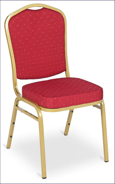 Czerwone tapicerowane krzesło do sali bankietowej Danior 3X