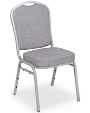 Szare krzesło bankietowe stalowe - Riogix 4X