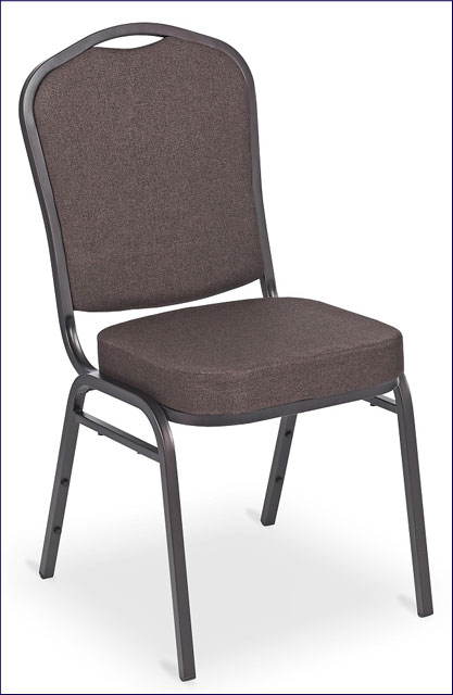 Brązowe tapicerowane krzesło do sali bankietowej Danior 4X