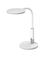 Biała nowoczesna lampka biurkowa dotykowa LED - A511-Hima