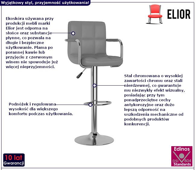 Krzesło barowe  Saskia 3X