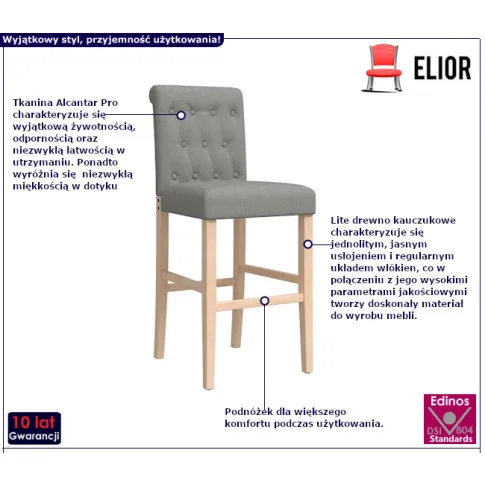 Rigotta 9X jasnoszre krzesła barowe