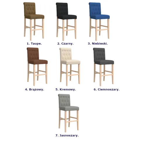 Kolory krzesła barowego Rigotta
