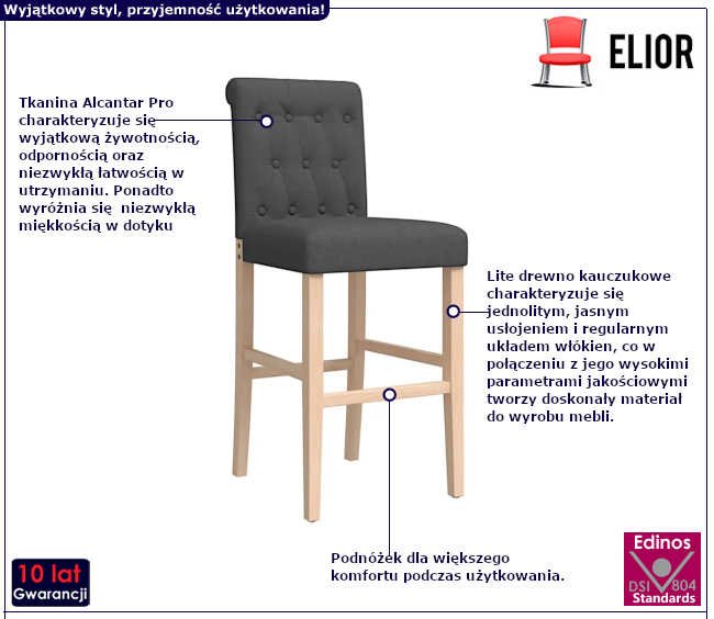 Krzesło barowe Stendar 8X