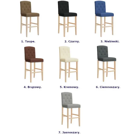 Kolory krzeseł barowych Alassio