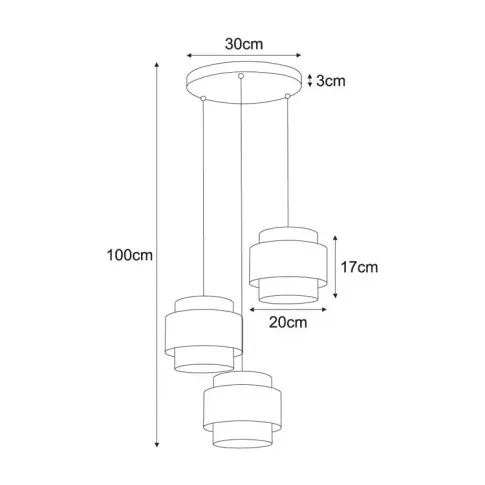 Rozmiar lampy A520-Sozi