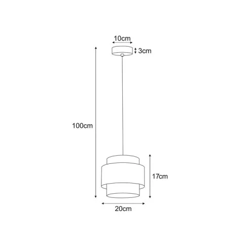 Rozmiar lampy A530-Ekla