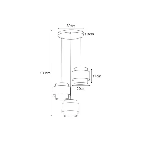 Rozmiar lampy A532-Ekla