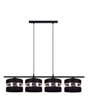 Czteropunktowa abażurowa lampa nad stół do salonu - A539-Sziche w sklepie Edinos.pl