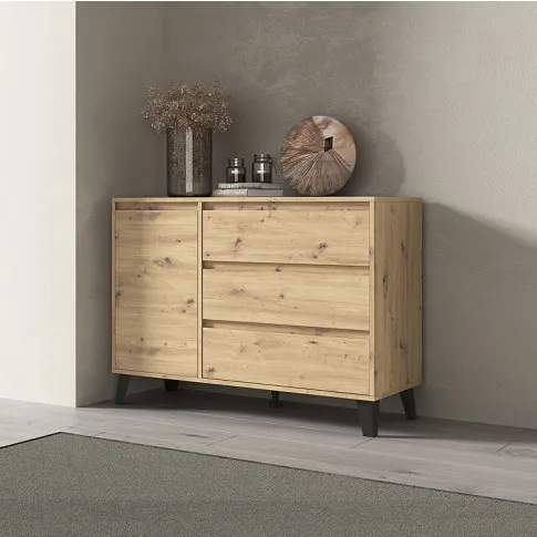 aranżacja z komodą dąb artisan Egner 3X