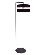 Czarno-złota elegancka lampa podłogowa - A541-Sziche w sklepie Edinos.pl