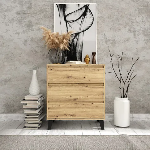 aranżacja z komodą dąb artisan Egner 4X
