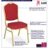 Stalowe czerwone krzesło tapicerowane Evio 3X