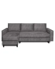 Szary tapicerowany narożnik z pojemnikiem - Sterex w sklepie Edinos.pl