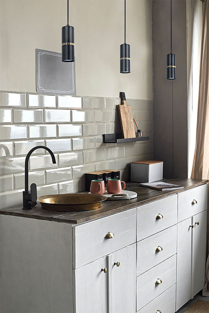 Pojedyncza punktowa lampa tuba nad wyspę A558-Ordeo