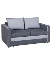 Popielata rozkładana sofa z pojemnikiem - Irlo w sklepie Edinos.pl