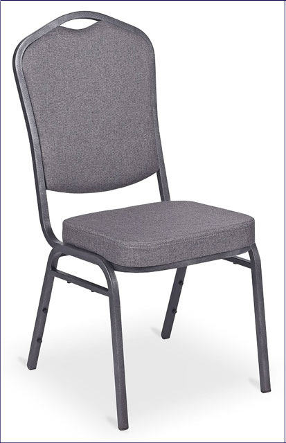 Grafitowe krzesło stalowe do sali bankietowej Rinke 4X