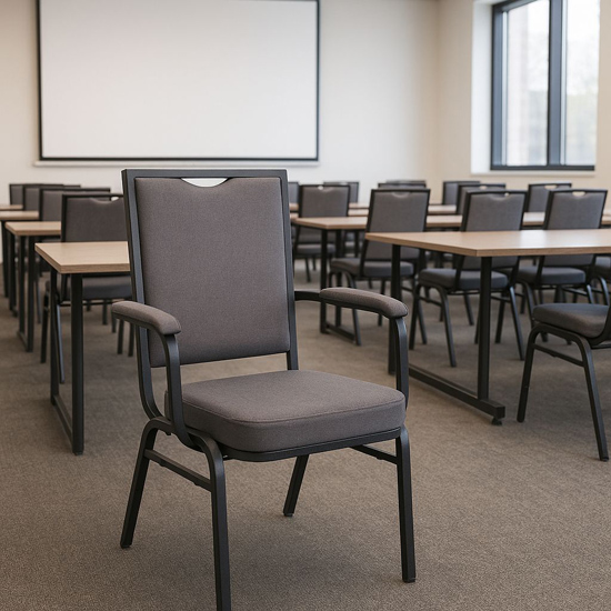 Szare krzesło konferencyjne