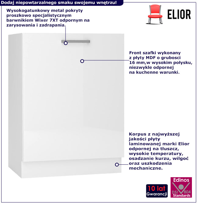 Szafka Kuchenna pod płyte grzewczą 60 cm Lucio 31X połysk