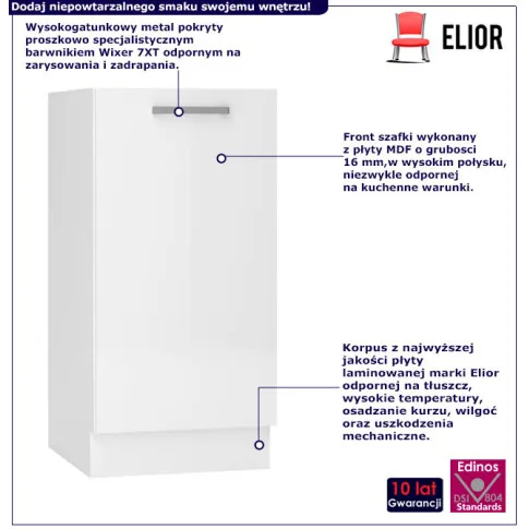 Infografika szafka kuchenna dolna 40 cm elora 32x