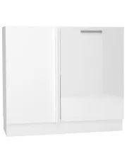 Biała dolna szafka narożna Elora 36X 90 cm połysk w sklepie Edinos.pl