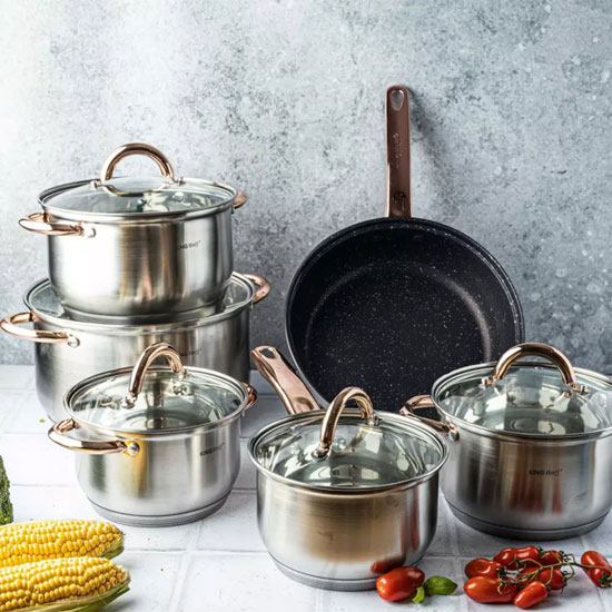 Wizualizacja garnków z zestawu Ferox 15X