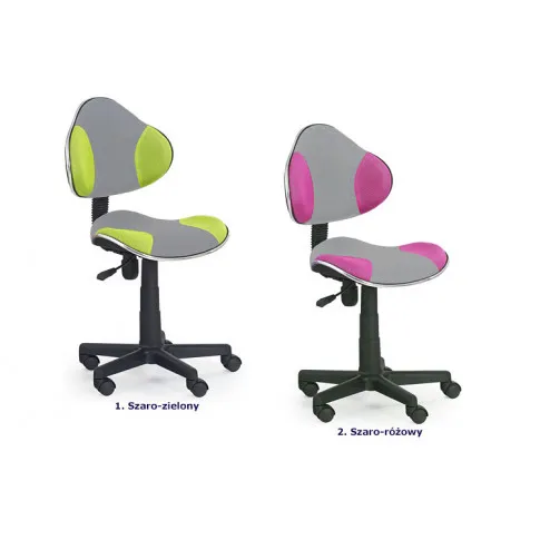 Zdjęcie wygodny fotel młodzieżowy Voma różowo-szary. Sklep Edinos.pl