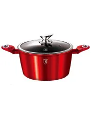 Aluminiowy czerwony garnek na indukcję - Okross 6X w sklepie Edinos.pl