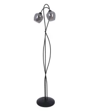 Czarno-grafitowa elegancka lampa podłogowa - A569-Irfa w sklepie Edinos.pl