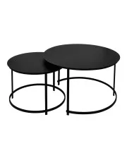 Czarny komplet dwóch stolików kawowych - Eloise w sklepie Edinos.pl