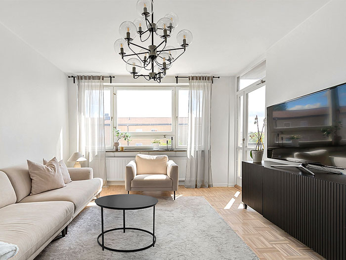 Loftowy czarny stolik kawowy na metalowej podstawie Andras 3X