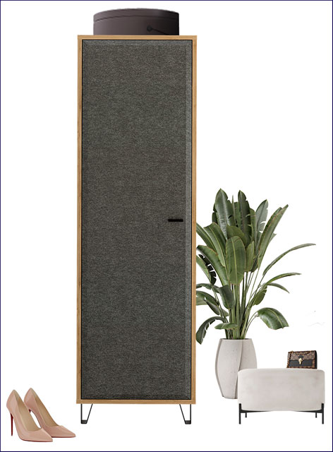 Regał zamykany na nóżkach dąb navarra + grafit Grelona 9X