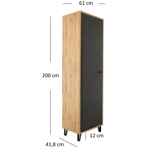 Wymiary regału zamykanego na nóżkach Exio 9X