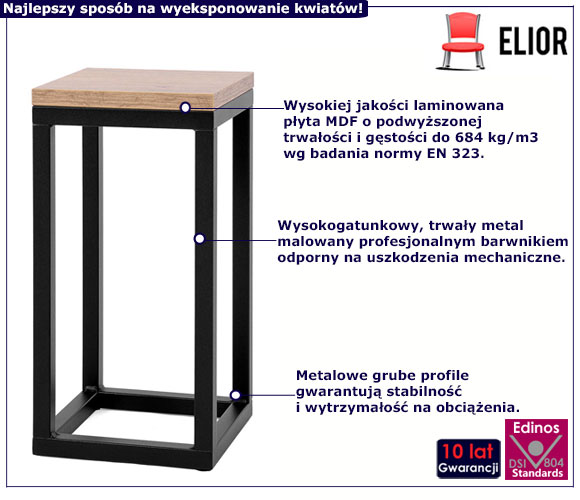 Nowoczesny niski stojak na kwiaty Mirabel 3X