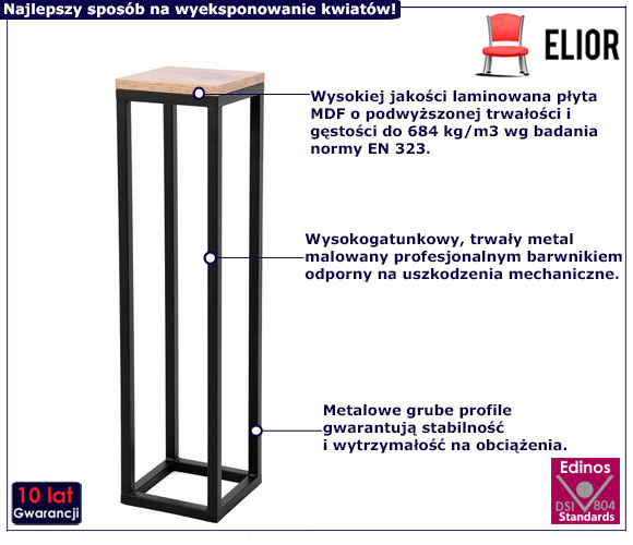 Industrialny stojak na kwiaty Mirabel 5X