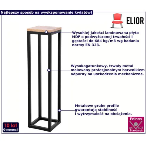Stojący kwietnik z metalową podstawą Ingo 5X