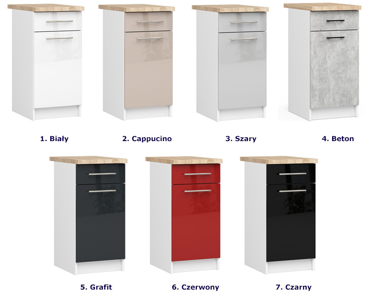 Kolory szafki kuchennej Poli 3X