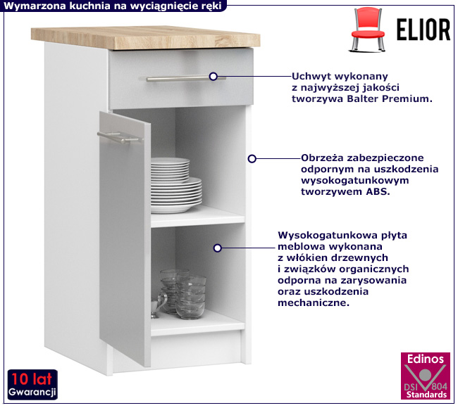 Szafka kuchenna Poli 3X szary