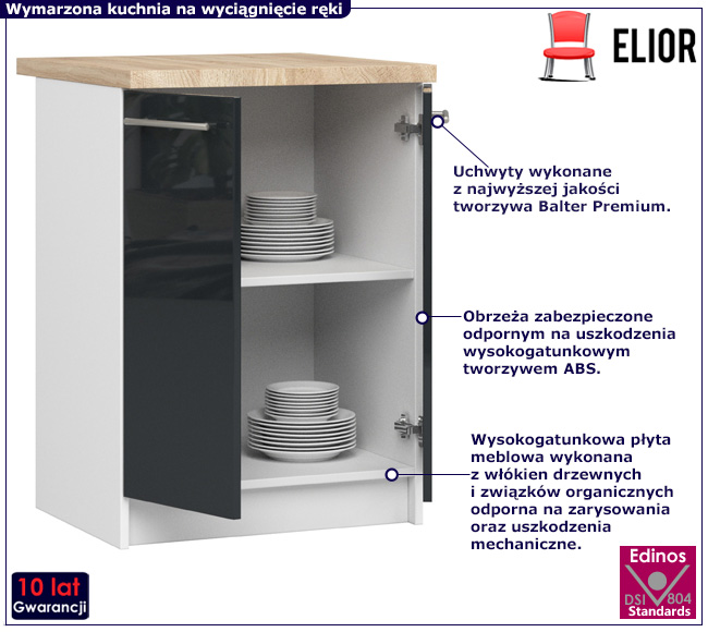 Szafka kuchenna Poli 5X grafit