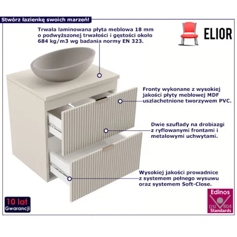 Nowoczesna szafka pod umywalkę z 2 szufladami Oxel 3X